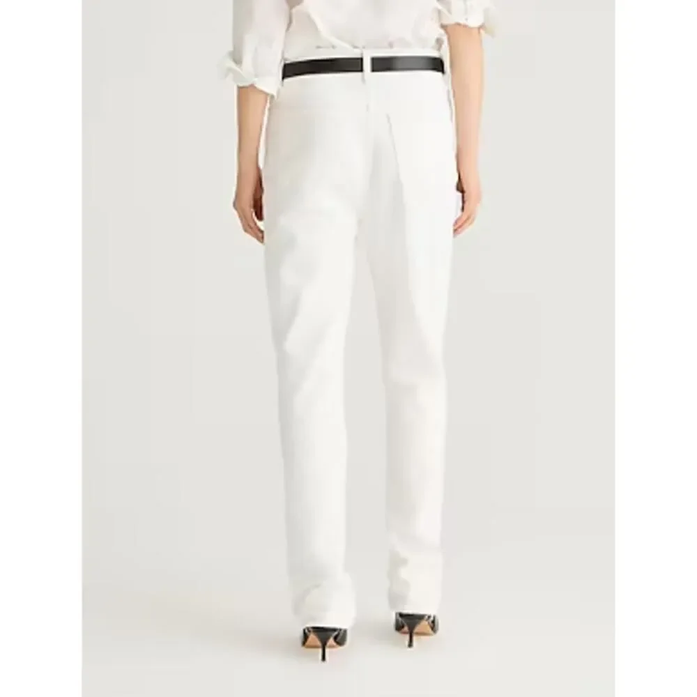 J.Crew Classic Straight Jeans Women's 31 White Slim High Rise Cotton Spandex NWT